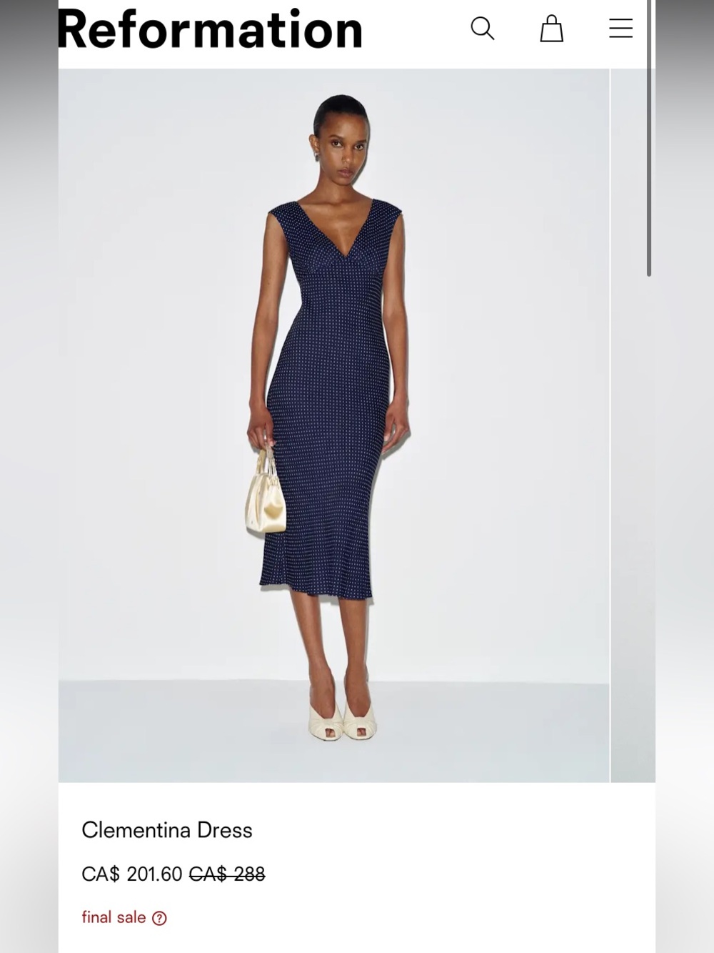 Reformation Clementina dress